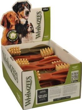 Whimzees Brushzees Dental Dog Treats in Bulk Case