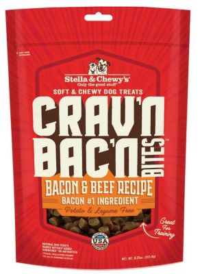 Stella & Chewy's Crav'n Bac'n Bites Bacon & Beef Recipe Soft & Chewy Dog Treats - 8.25 oz