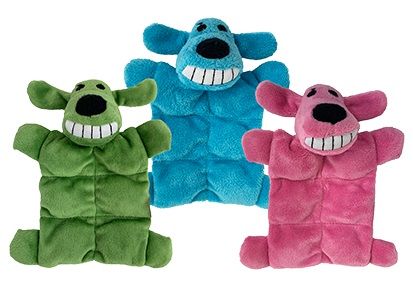 Multipet Minipet Loofa Squeaker Mat Assorted 6.5" Dog Toy