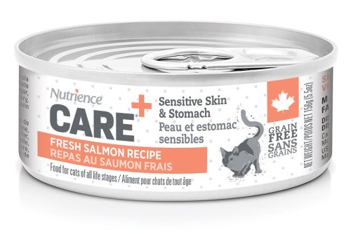 Nutrience Care Sensitive Skin & Stomach Salmon Pate Canned Cat Food - 24x5.5oz