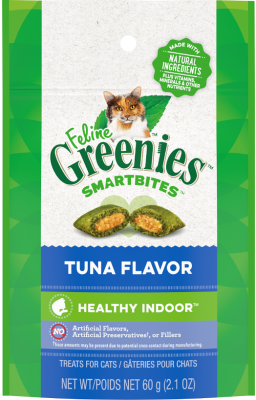 Greenies Feline SmartBites Hairball Control Tuna Flavor Dental Cat Treats - 2.1oz