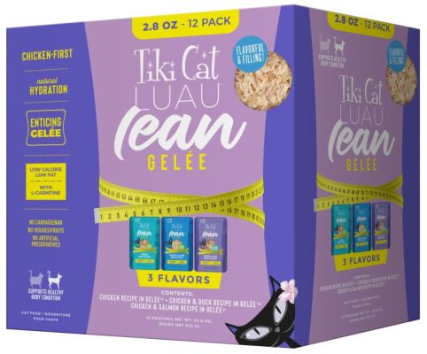 Tiki Cat Luau Lean Gelee Variety Pack Cat Food Pouches - 12 x 2.8oz