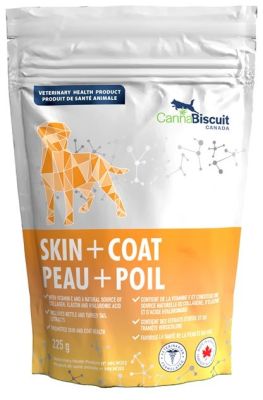 Cannabiscuit Canada Skin & Coat Nutraceutical Supplement with Egg Shell Membrane Soft Chews for Dogs - 224g BB: Feb 28 2024