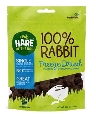 Hare of the Dog 100% Freeze-Dried Rabbit Dog Treats 2.25 oz