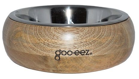 Goo-eez Rounded Mango Wood with Stainless Steel Bowl