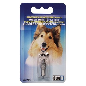 Dogit Clean Chrome Dog Identification Tube