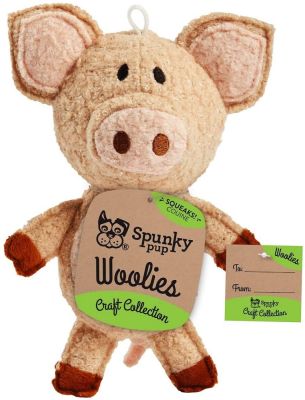 Spunky Pup Woolies Pig Dog Toy 